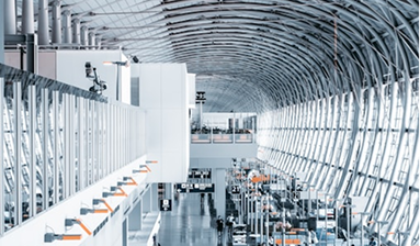 Aircraft at airport gate